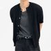 Men's Clothing Spring And Summer New Knitted Button Down Shirt Tops Breathable Casual Temperament Tops_viptrois.com