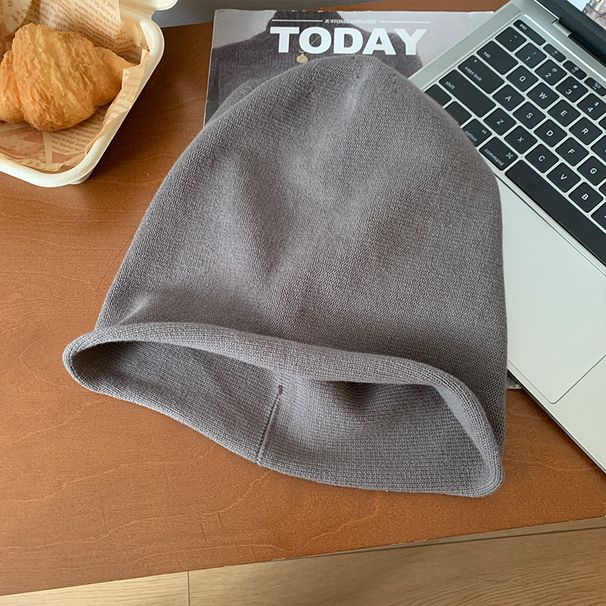 Unisex Chunky Ribbed Beanie Hat With Rolled Brim - Soft Stretchy Knit For All Head Sizes, Black/Grey/Brown/Cream, Embroidery-Friendly_viptrois.com
