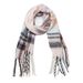 Unisex Shawl scarf with coarse fringed plaid_viptrois.com