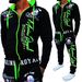 Men's Fashion Two-piece Hooded Sweatshirt And Pants Hooded Printed Sports Suit_viptrois.com