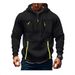 Men's Zip-Up Hoodie With Multi-Pocket Design – Thickened Fleece Lining, Stylish & Functional For Casual & Outdoor Wear_viptrois.com