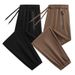 Men's Breathable Jogger Pants With Adjustable Drawstring Waist, Lightweight & Comfortable For Casual & Sports Wear (Black, Blue, Brown, Gray)_viptrois.com