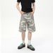 Men's Clothing Camouflage Loose Wide Leg Casual Shorts Versatile Washed Denim Shorts Trend_viptrois.com