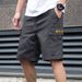 Men's Casual Shorts Loose Fit Five Point Pants Straight Leg Cargo Style Trendy Bottoms_viptrois.com