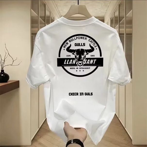 Men's Clothing sleeved T shirt for men and women, casual and versatile, loose round neck short sleeved top, large size bottoming shirt_viptrois.com