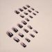 Nails Art Square Black Flame Diamond Flash Sweet Cool Nails Ins Style Wear Nail French Beauty_viptrois.com