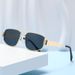 New Fashionable Internet Celebrity Cat Eye With A Sense Of , Slimming Glasses, Metal Double Beam Sunglasses For_viptrois.com