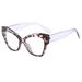 Women's Eyewear Frames Cat Eye Flat Glasses New Fashion Large Frame Glasses For Men Trend Contrast Color Anti Blue Light Glasses Frame_viptrois.com