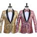 Men's Clothing green collar jacket, nightclub singer host, Korean style studio photo suit with bow tie_viptrois.com