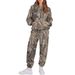 Men's 3D Printed Leaf Sports Two-Piece Set European American Style Cross Border Trade Hooded Long Sleeved Sweatshirt And Sweatpants_viptrois.com