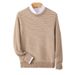 Nordmann Men's Wool Round Neck Color Block Jacquard Thickened Sweater Versatile Fashion Cashmere Knitted Base Shirt Top_viptrois.com