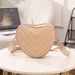 Women's V-Shaped Embroidered Heart Crossbody Bag - Vintage Mini Shoulder Purse_viptrois.com