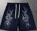 Men's American Style High Street Devil Print Drawstring Shorts Summer Trendy Hip Hop Loose Casual Sports Bottoms_viptrois.com