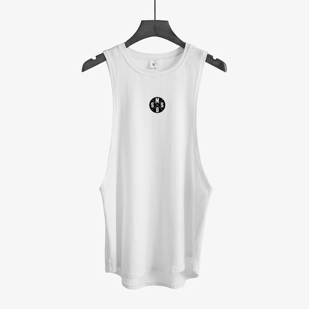Fitness Vest Men's Sports Slim American Sweat-absorbing Breathable Running Base Bodybuilding Track And Field Training Clothes Sleeveless T-shirt_viptrois.com
