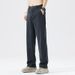 Men's Clothing Summer Ultra Thin Tencel Jeans Men's Breathable Loose Wide Leg Pants Men's Casual Versatile Ice Silk Trousers_viptrois.com