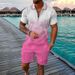 Men's Clothing Foreign Trade Summer New Men's Chain POLO Shirt Suit 3D Printing Fashion Slim Fashion Men's Short Sleeve Two_viptrois.com