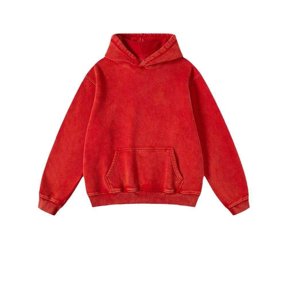 Autumn And Winter Heavy Fleece Thickened Retro Washed Sweater Men's Trendy Sports Sweater Men's Hoodie_viptrois.com
