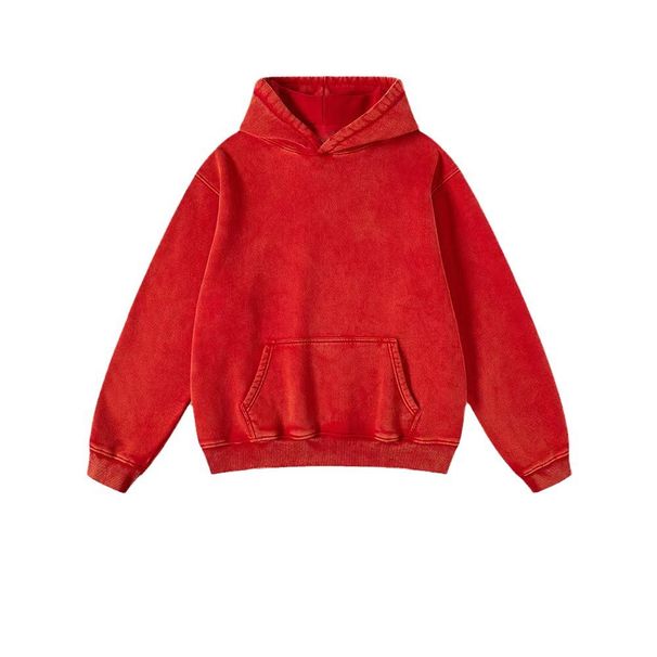 Autumn And Winter Heavy Fleece Thickened Retro Washed Sweater Men's Trendy Sports Sweater Men's Hoodie_viptrois.com
