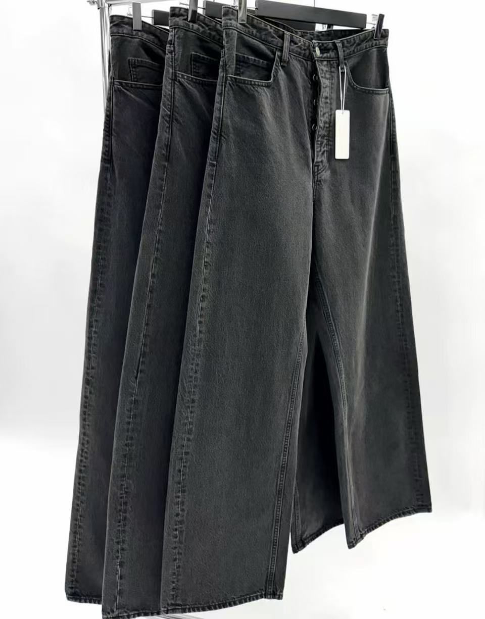 Men's Clothing Gray Black Espresso Jeans Washed Vintage Kenijima_viptrois.com