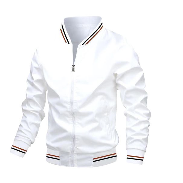 Men's Lightweight Casual Jacket - Windproof Polyester Zipper Coat For Spring & Autumn (Multiple Colors & Sizes)_viptrois.com