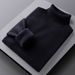 Pure Cross-Border One-Piece Fleece Solid Color Mid-Neck Sweater For Men, Winter New Thickened Inner Layer Half-High Neck Base_viptrois.com