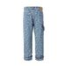Men's Clothing High Street Washed Loose Wide Leg Cashew Flower Embroidered Straight Jeans Jeans_viptrois.com