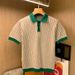 Men's Clothing Light Luxury Polo Shirt Men's Summer Thin Ice Silk Men's High End Grid Pattern Contrast Color Short Sleeved T Shirt_viptrois.com