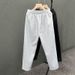 Men's Clothing Autumn New Solid Color All Match Straight Casual Pants Men's Fashionable Simple Wide Leg Sports Pants_viptrois.com