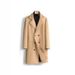 2025 Spring New Men's Double-Breasted Youth Solid Color Casual Mid-Length Wool Fashion Trench Coat_viptrois.com