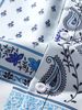 Men's Clothing Men's Shirt Blue And White Cashew Print Short Sleeved Men's Casual Shirt Middle Eastern Retro Four Sided Stretch Summer New_viptrois.com