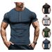 Men's Clothing Casual Slim Breathable Men's Short Sleeved T Shirt Men's Muscle Henry Shirt Men's T Shirt_viptrois.com