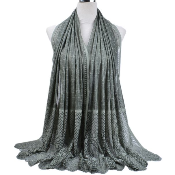 Muslim headscarf Hollow Lace Flower Edge Scarf Multi-functional Scarf Muslim Scarf For Women_viptrois.com
