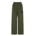 Men's Clothing Street Retro Army Green Digital Printing Low Waist Elastic Wide Leg Pants Spring And Autumn Slim Straight Casual Pants_viptrois.com
