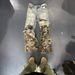 Men's Clothing Retro Two Piece Pants Design Advanced Camouflage Patchwork Jeans Cleanfit Straight Pants_viptrois.com