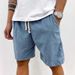 Men's Clothing New Men's Summer Casual Drawstring Corduroy Retro Shorts_viptrois.com