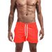UXH Men's Lightweight Four-Way Stretch Woven Quick-Dry Loose Fashion Solid Color Running Fitness Shorts_viptrois.com