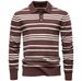 Pure 2025 Autumn Winter New Export European Size Cross-Border Turn-Down Men's Striped Polo Collar Knitted Sweater Men_viptrois.com
