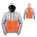 USB Heated Hoodie For Men - Winter Electric Heating Sweatshirt With Fleece Lining, Zip-Up Thermal Jacket For Outdoor, Commuting (Black/Grey, S-5XL)_viptrois.com