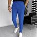 Men's Clothing Waffle Drawstring Sports Casual Trousers_viptrois.com