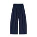 Summer Men's Thin Wide Leg Pants Fashionable Casual Style Tencel Cotton Linen Blend Old Money Look Simple Relaxed Fit Curved Design_viptrois.com