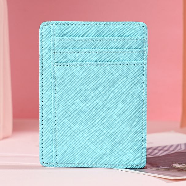Card Holder Purse Wallets Pu Card Bag Thin Multi-card Simple Card Bag Double-sided Bank Card Cover_viptrois.com