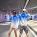 Foreign Trade Men's Casual Versatile Long-sleeved Hooded Sweater Hot Sale Simple Gradual Change Color Trend Slogan 3D Digital Printing_viptrois.com