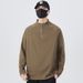 Half-Zip Double-Sided Thermal Long Sleeve T-Shirt Men, Thickened For Autumn And Winter, Warm Base Layer, High Neck_viptrois.com
