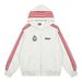American Style Trendy Brand Striped Patchwork Three-Stripe Hooded Cardigan Sweatshirt Men's Spring And Autumn Sports_viptrois.com