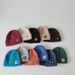 Kids'caps Children's knitted hat autumn and winter new woolen yarn simple solid color letter woolen hat warm pullover hat_viptrois.com