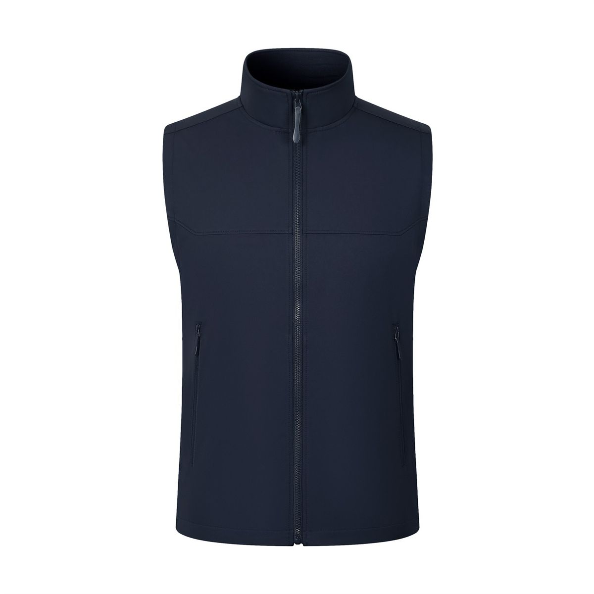 Men's Clothing Unisex Softshell Vest Sleeveless Lightweight Breathable Outdoor Casual Loose Fit Stand Collar Vest With Side Pockets_viptrois.com