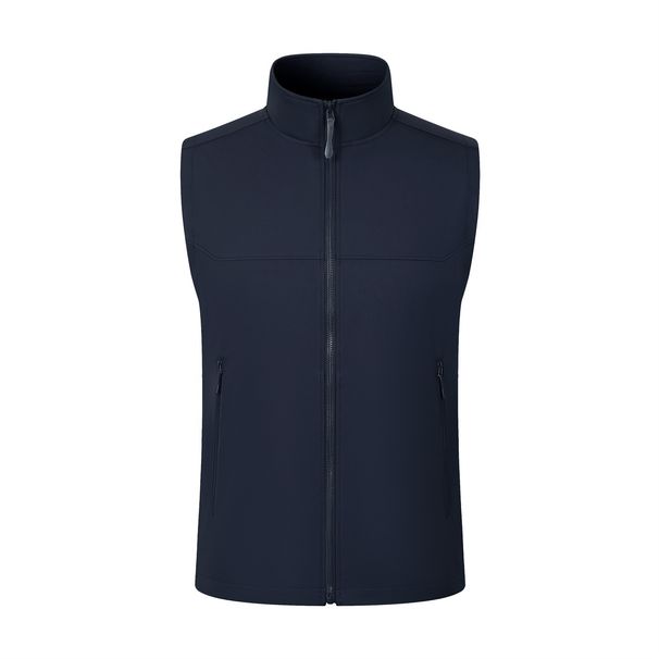 Men's Clothing Unisex Softshell Vest Sleeveless Lightweight Breathable Outdoor Casual Loose Fit Stand Collar Vest With Side Pockets_viptrois.com