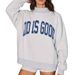 Europe, America 2026 Autumn And Winter New Couple Print Letter Round Neck Long Sleeve Loose Versatile Sweater_viptrois.com