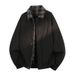Men's Clothing Fake Two Piece Jacket Men's Spring And Autumn Plaid Lapel Motorcycle Clothing Street Loose Coat Cleanfit Casual Tops_viptrois.com