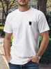 Maglietta Uomo Zing Meow 180g Cotone Puro Manica Corta Stampa Traspirante Taglio Regolare Casual Estivo_viptrois.com